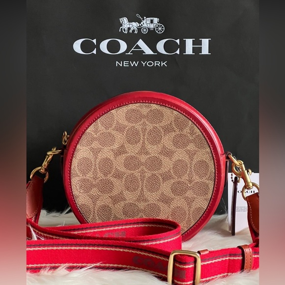 C6998 - Coach Kia Circle Bag in Signature Canvas - Picture 5 of 11